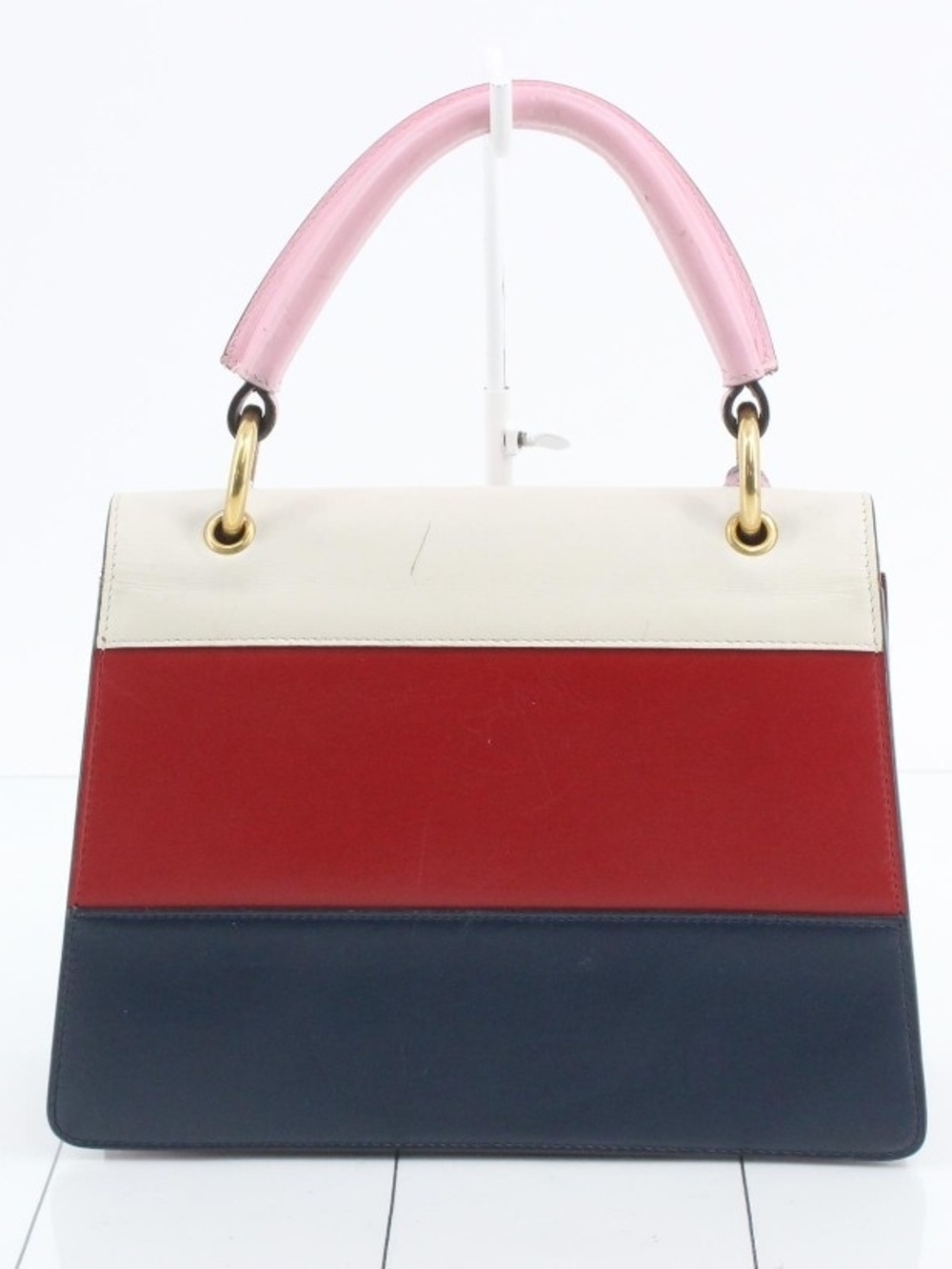 Gucci Queen Margaret Leather Handbag Shoulder Bag Blue Red Color White - Picture 2 of 5